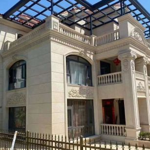 台州 黄金麻花岗岩荔枝面别墅外墙干挂