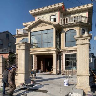 台州 黄金麻花岗岩荔枝面别墅外墙干挂私家专属