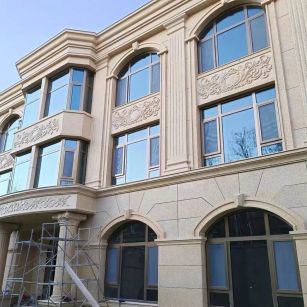 台州 黄金麻花岗岩别墅外墙干挂