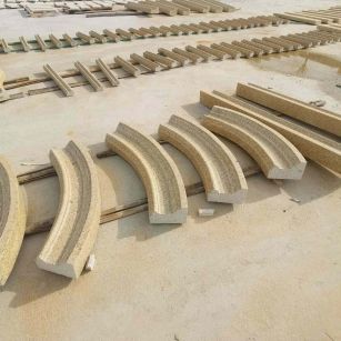 台州 黄金麻花岗岩别墅线条