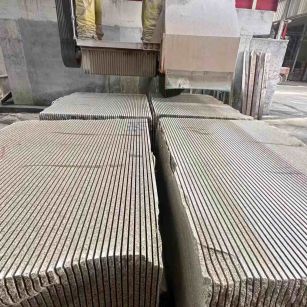 台州 车间生产日常，黄金麻白麻花岗岩