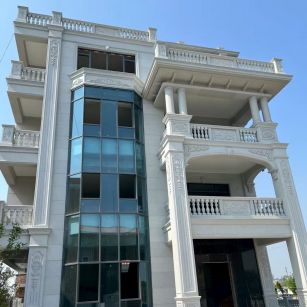 台州 白麻花岗岩别墅外墙干挂效果展示