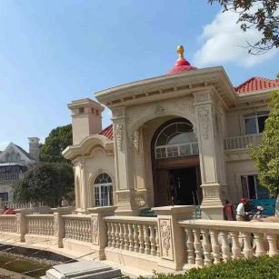 台州 黄金麻花岗岩欧式别墅