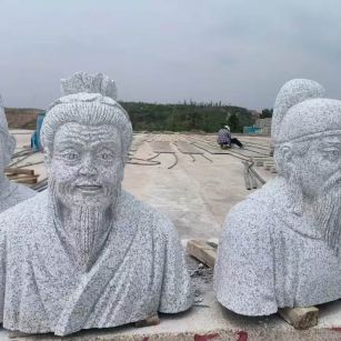 台州 白麻花岗岩石材人物立体雕刻