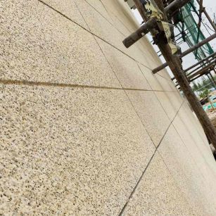 台州 黄金麻花岗岩荔枝面外墙干挂石材效果示例