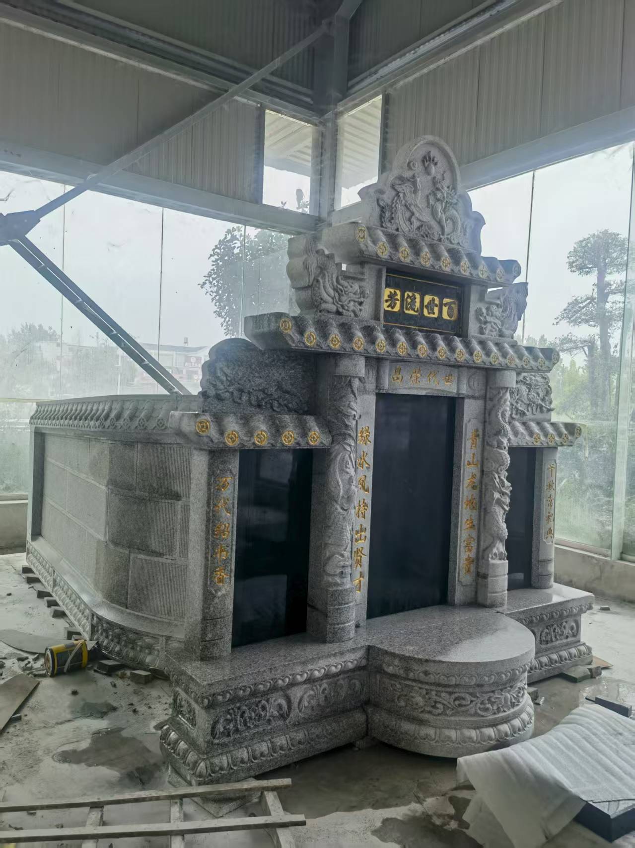 台州 芝麻白墓碑效果展示图