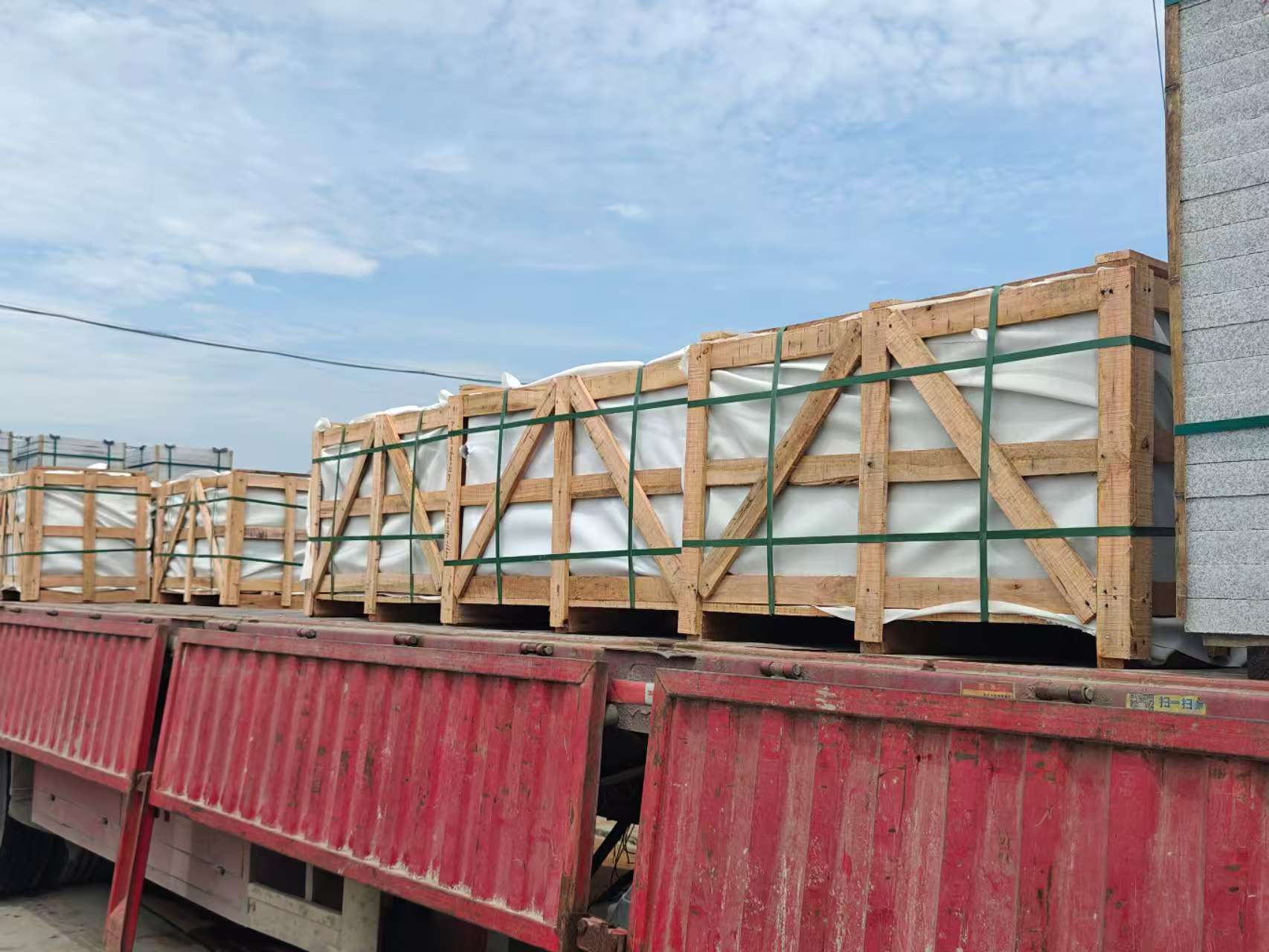 台州 芝麻白花岗岩地铺石出口专车-泰国游