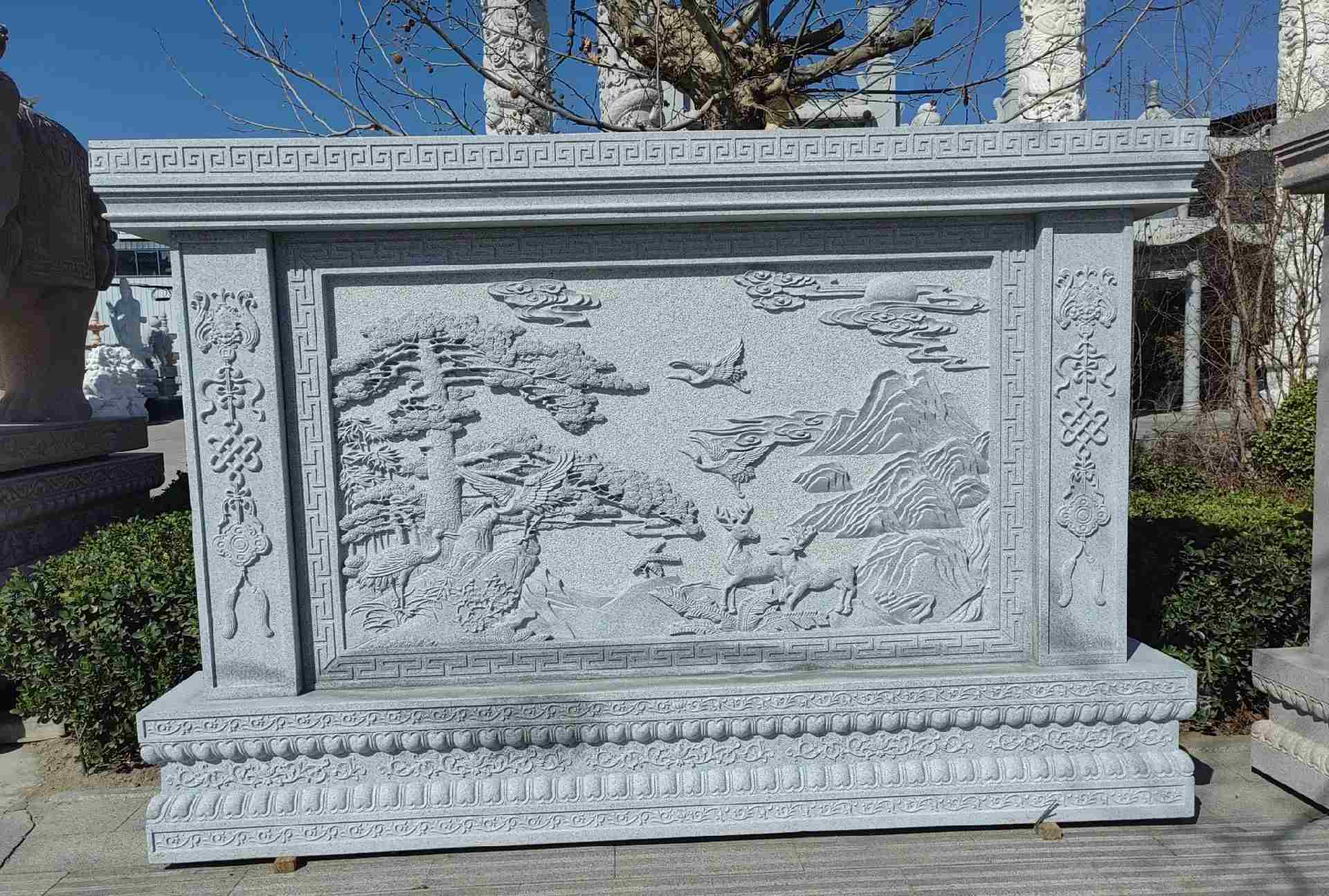 台州 芝麻白大型照壁，屏风，影壁