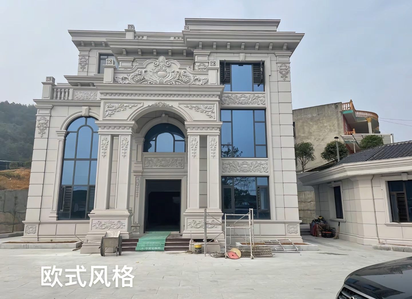 台州 白麻花岗岩别墅外墙干挂