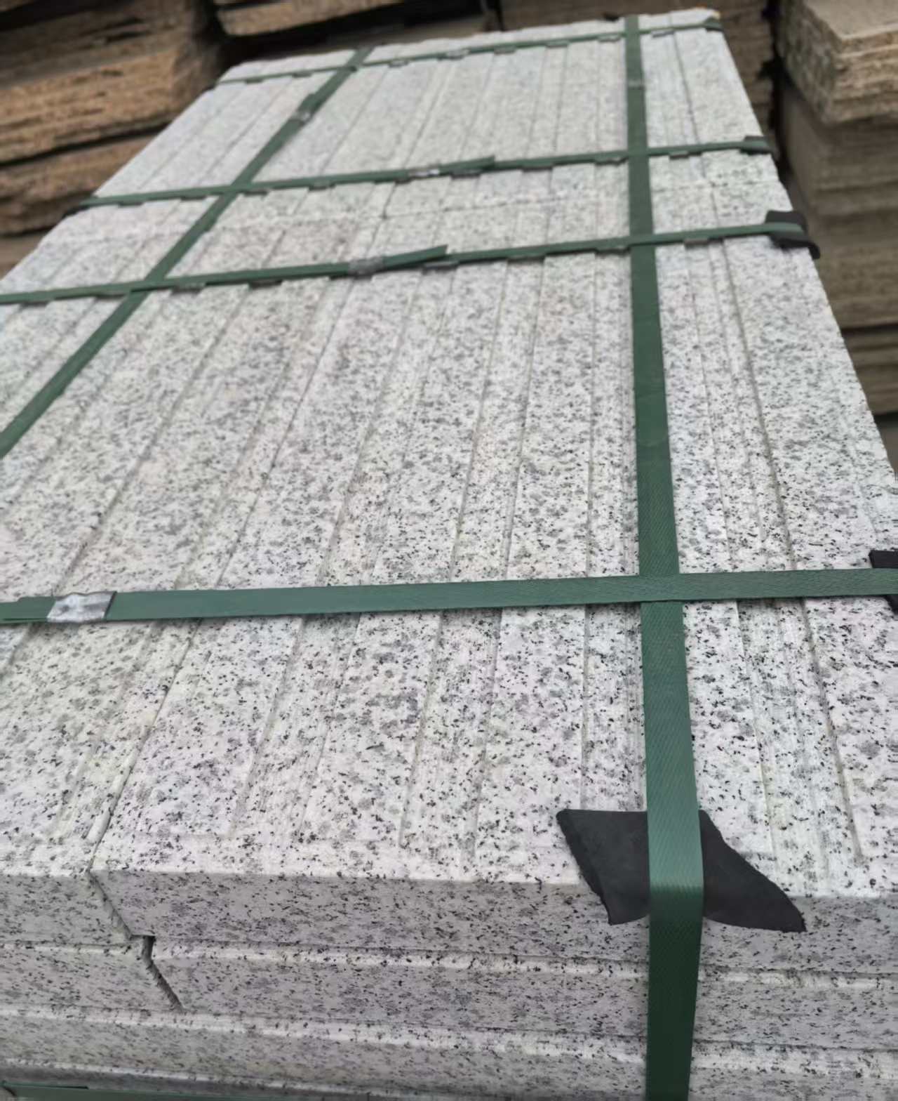 台州 白麻花岗岩直行盲道石，盲条，地铺石